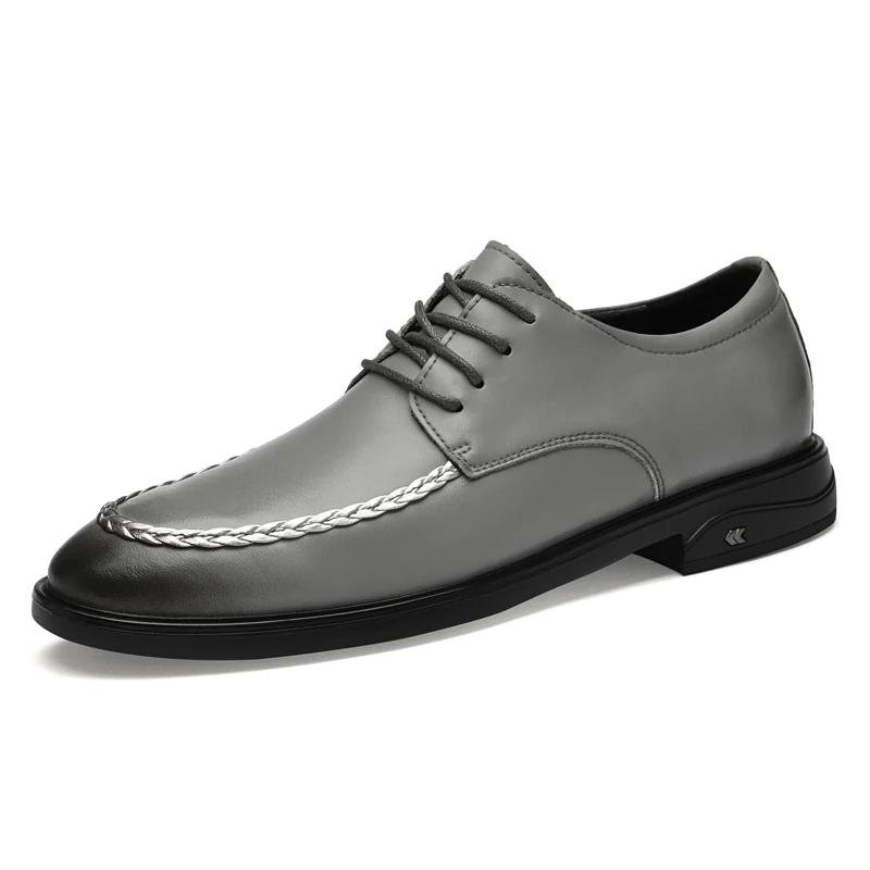 Genuine Leather Men Casual Shoes British Oxford Men's Classic Business Dress Shoes Man Luxury Brand Sneakers Shoes for Men