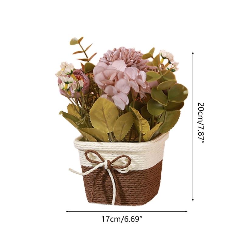 Tabletop Artificial Flower Decorations Simulation Potted Plant Ornaments