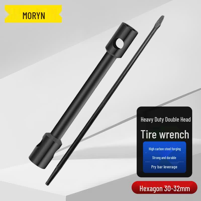 Moryn Dual-Head Truck Tire Wrench and Pry Bar Set