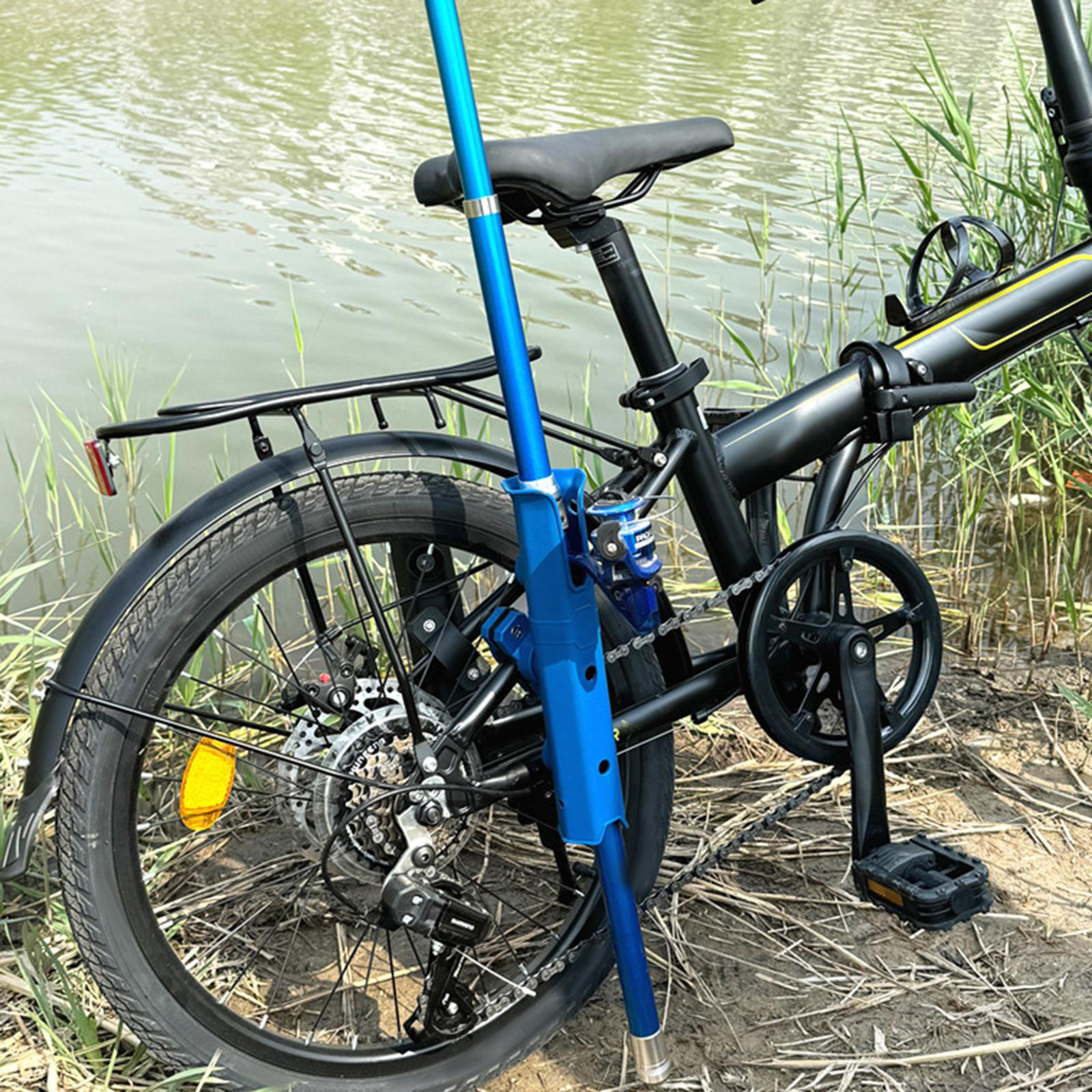 

Держатель удочки Регулируемый Удобный боковой кронштейн Многофункциональная стойка для труб синий