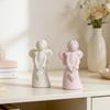 1Pc Splendid Wings Striped Girl Silicone Mold DIY Love Angel Scented Candle Plaster Ornament