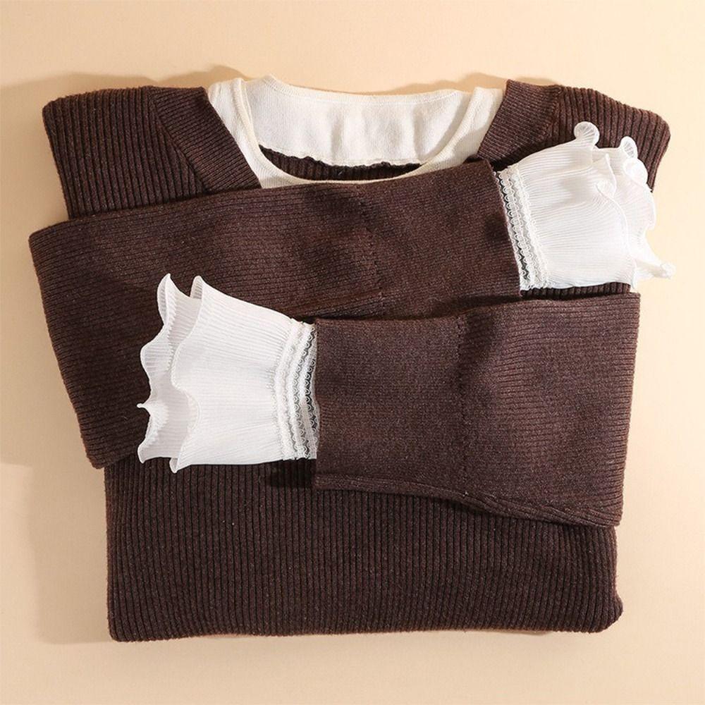 Detachable Fake Cuff White Black Lace Cuff New Sweater Cuffs