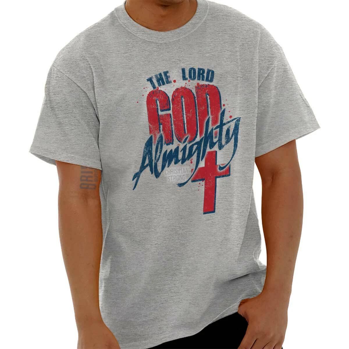 Christian Strong The Lord God Almighty Cross Womens or Mens Crewneck T Shirt Tee XL