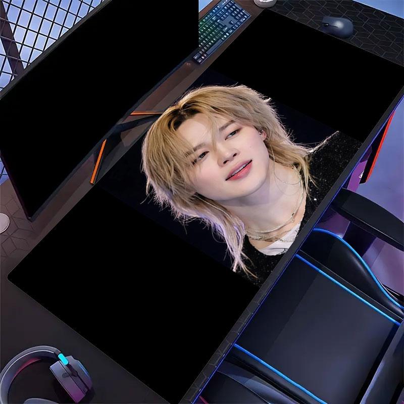 Jimin Mouse Pad, Large Gaming Desk Mat, Non-slip XXL Mousepad for Laptop & Tablet, Mini PC Playmat with Stitched Edges