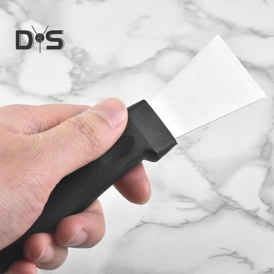 1 Set Wire Brush Oven Scraper Set Anti-scratch Anti-slip Handle Smooth Stainless Steel Grease Remover Gap Cooker Hood Hearth Kitchen Cleaning Tool