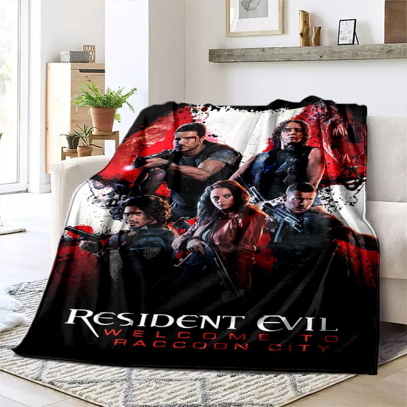 The Sci-fi Game Resident Evil Features the Umbrella Corporation Blanket a Soft Home Furnishing Nap Decoration a Warm Sherpa Blanket for All Seasons U1