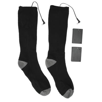 Electric Heated Socks Thicken Cotton Washable OneSide Heating Winter Thermal Socks Black