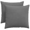 Sofa Cushions 2 Pieces Dark Gray 50 X 50 Cm Fabric