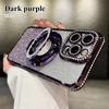 Luxury Soft Silicone Diamond Magsafe Case For iPhone 17 Air Magnetic Stand Holder Glitter For iPhone16 Plus 15 12 13 14 Pro Max Cover
