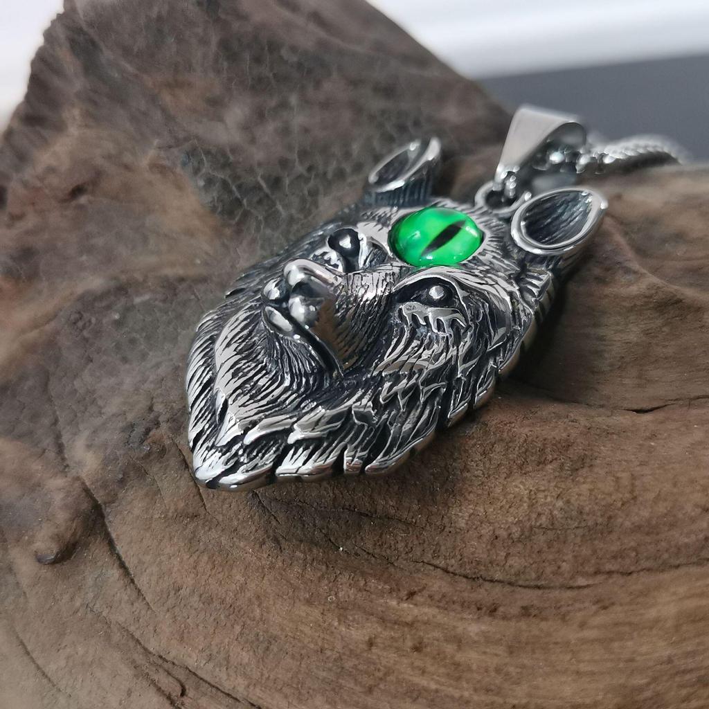 2025 Men's Wolf Totem Pendant Necklace - European Style with Wolf Head Design