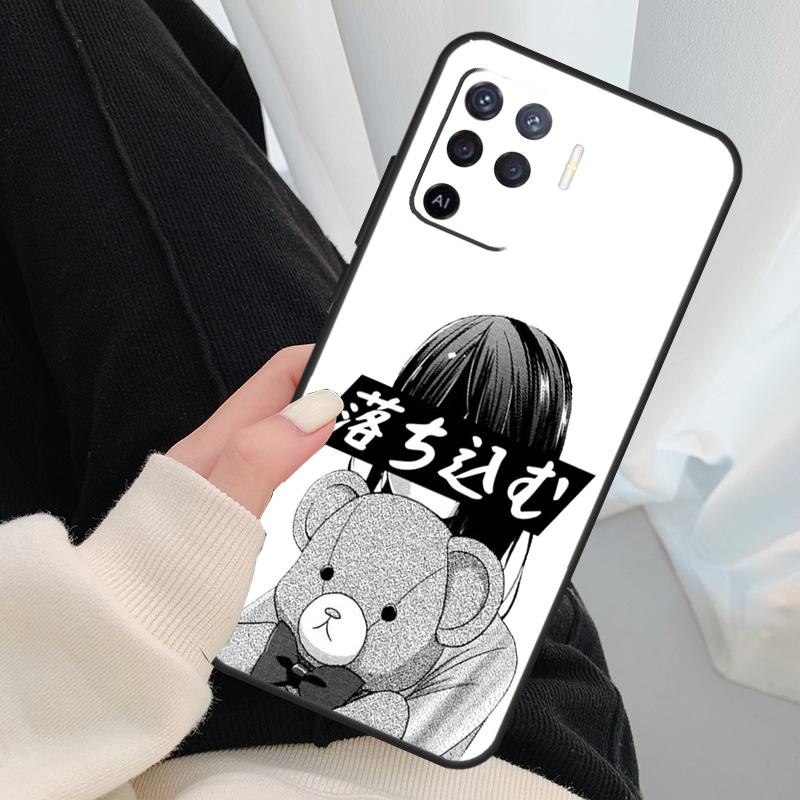 SAD JAPANESE ANIME AESTHETIC Case For Oppo A17 A57 A77 A40 A78 A54 A74 A94 A76 A16 A96 A18 A60 A80 A38 A58 A98 A15 A5 Pro
