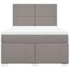 Vidaxl Letto Continentale Con Materasso, Taupe, Tessuto, 140X190 Cm