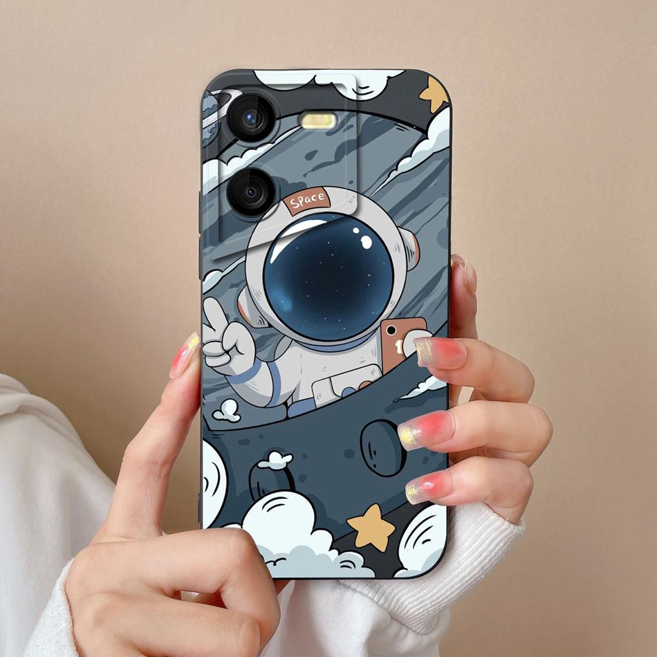 Case For Tecno Pova 5 Pro Floral Pilot Soft Liquid Silicone Camera Lens Protection Anti Drop Back Cover For Tecno Pova5 Pro Capa