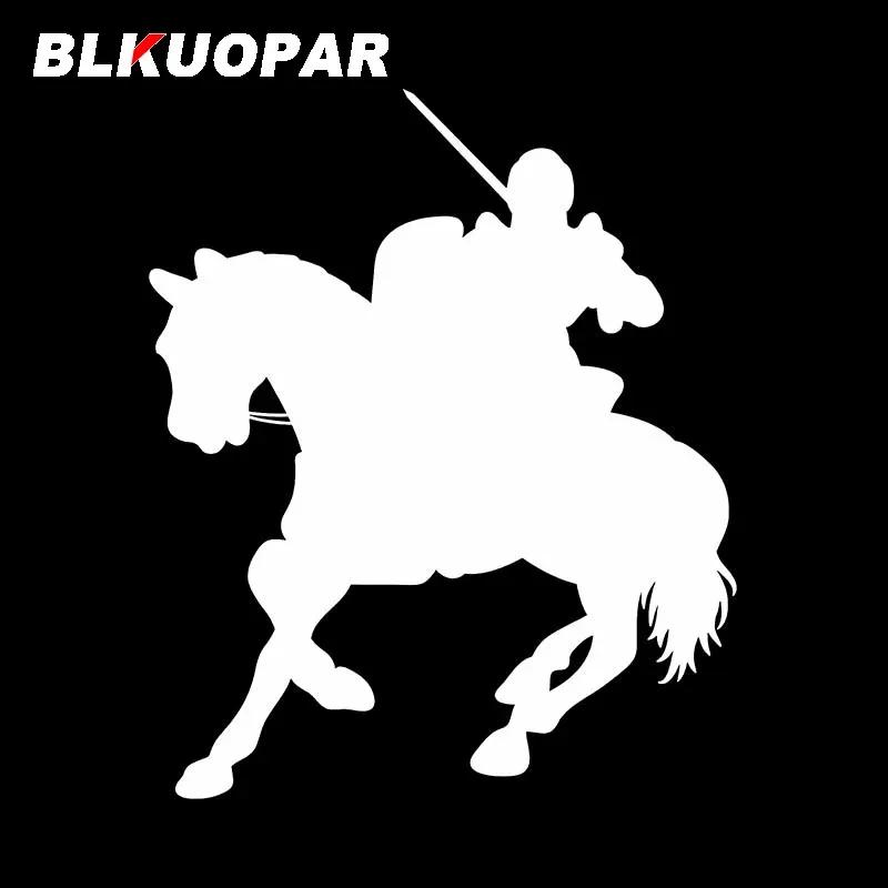 BLKUOPAR Knight Horse Silhouettes Car Stickers Funny Graffiti Decal Sunscreen Vinyl Accessories Waterproof Graphics Decoration