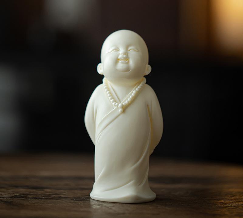 Ceramic little monk Decorative statues China Featured Ornaments luxurious Home, living room, office, car decoration accessories