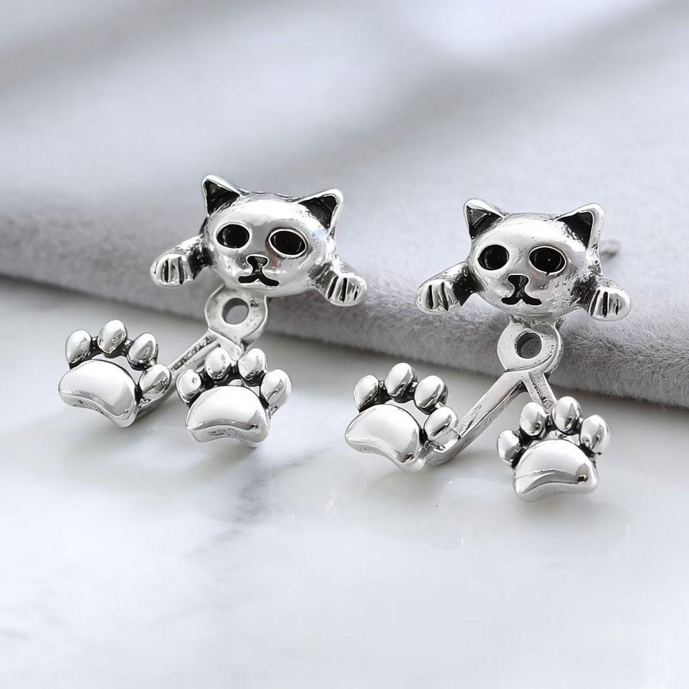 Animal Kitten Stud Earrings Korean Style Cat Paw Earrings Fashion Cat Earrings  Party Gift