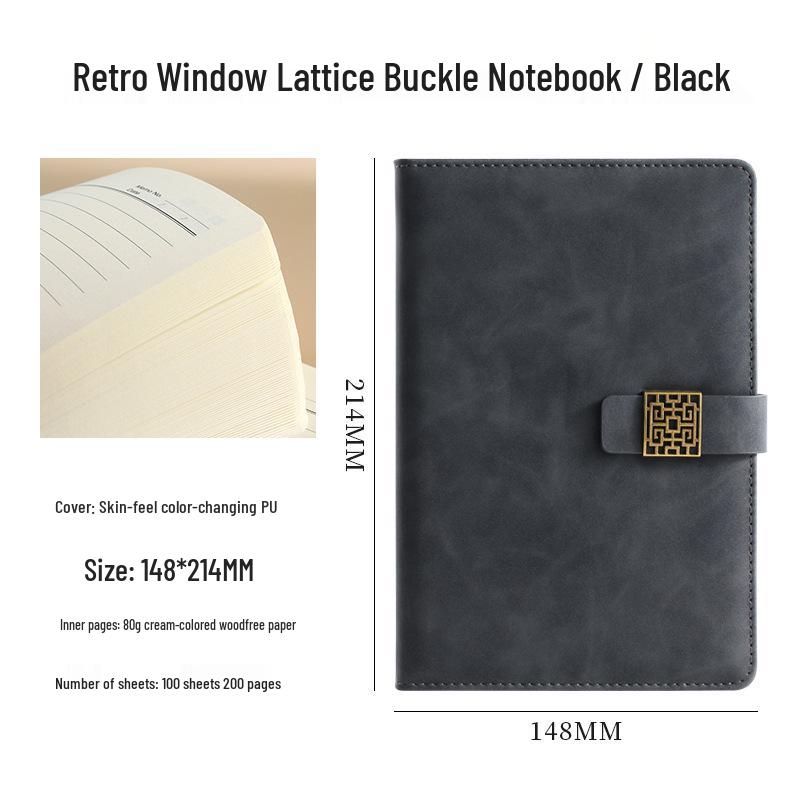 Custom Logo A5 Faux Leather Notebook Gift Set: Business Diary & Meeting Planner
