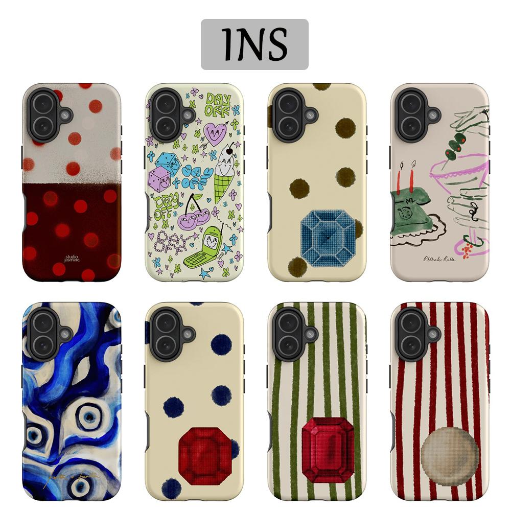 Clmj Polka Dot Phone Case For Samsung Galaxy A56 A36 A26 S26 S25 S24 S23 S20FE Ultra Plus Edge 5G Luxury Double-layer Back Cover