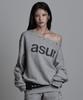 Aejeuyua Au One-Shoulder Boat Neck Sweatshirt Melange