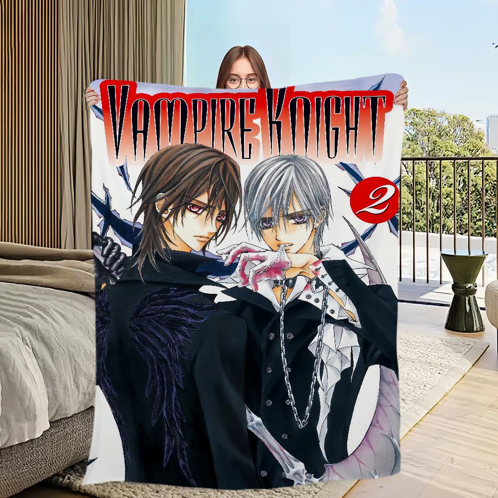 manga classic anime cool art v-Vampire Knight Flannel warm soft plush blanket for sofa living room office bedroom travel gift