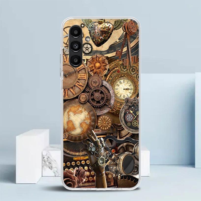 

Steampunk Gear Mechanical Phone Case For Samsung Galaxy A17 A37 A57 A16 A15 A14 A13 A56 A55 A54 A53 A36 A35 A34 A33 A26 A25 A24 Samsung A35