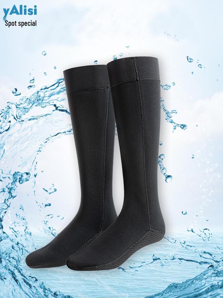 YALISI Nepropustné 3mm potápěcí ponožky: Teplé, protiskluzové, mrazuvzdorné ponožky na pláž a potápění pro muže a ženy