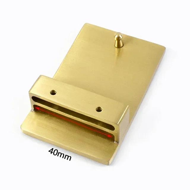 Meetee 35/40mm Mosiężna Klamra do Paska Gładki Klips Końcowy do Paska Zamiennik Głowy Paska Akcesoria Sprzętowe do Odzieży DIY