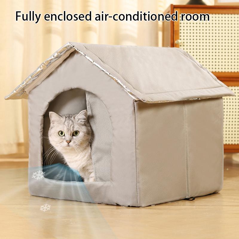 Summer Small Cat Dog Ice House Air Conditioning BED Summer Cooling Tool Nest Cat Dog Four Seasons Pet Weatherproof Ice House