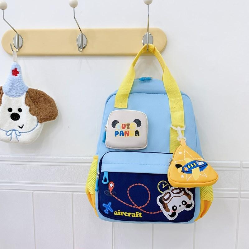 Cartoon Kids Backpack With Breathable Nylon For Preschool Children School Travel Bag