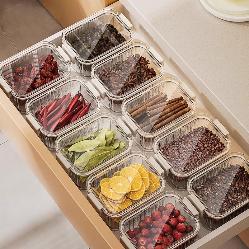 Stackable Spice Storage Box - Kitchen Seasoning Sealing Can