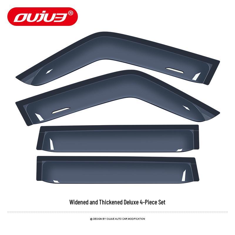 Nissan Patrol Y61 Rain & Sun Visor Window Deflector - Widened & Thickened Car Rainproof Board for Exterior Modification