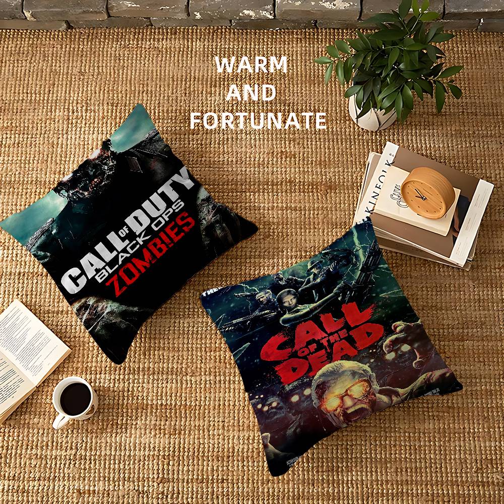 Cod Zombies Classic Vintage Cushion Cover Inches Farmhouse Decor Home Throw Pillow Covers For Couch Decorations