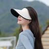 Ice Silk Summer Sun Hat With Large Brim And Uv Protection For Outdoor Women