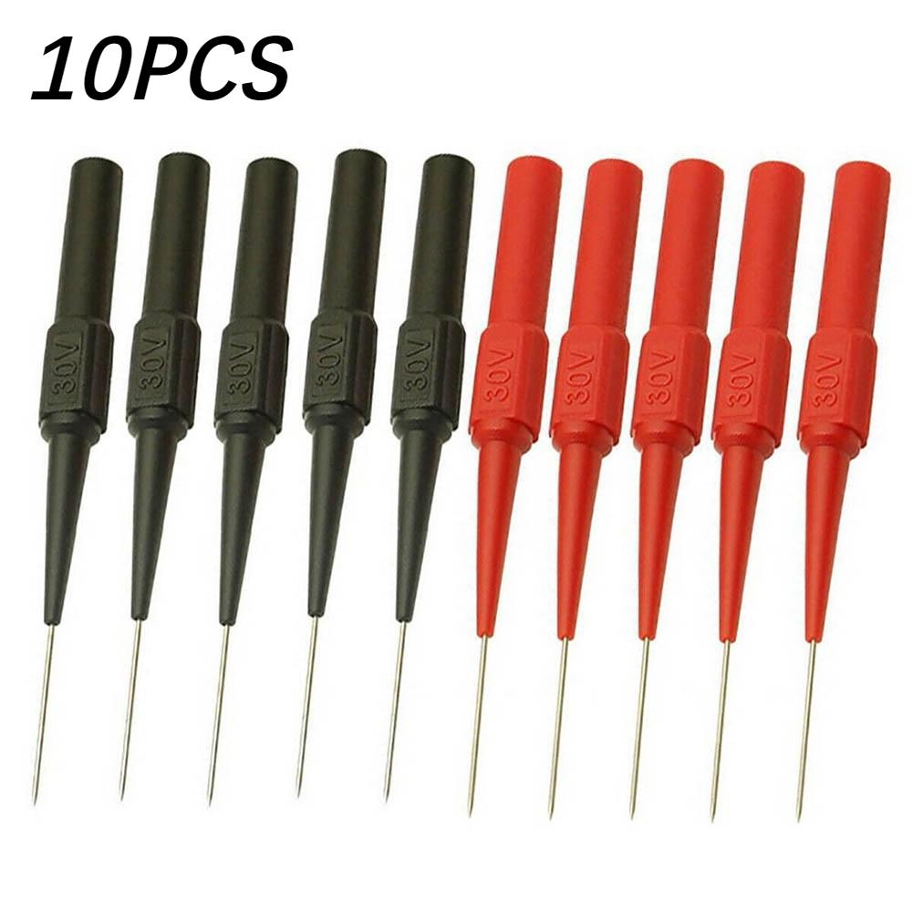 10-40PCS Multimeter Test Probes Test Tips Sensitive Non-destructive Multimeter Proof Tip Needle Probe Acupuncture Probe Tip Tool