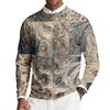 Herren Rundhals Langarm Rippstrick Pullover