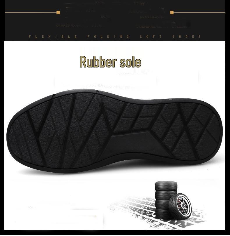 Men's Large Size Leather Business Shoes - Soft Sole, Non-Slip, Lace-Up, Ideal for Middle-Aged and Elderly.