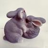 Animal Outdoor Statues Artificial Bunny, Decorative Landscape Figurine for Garden, Patio, Backyard