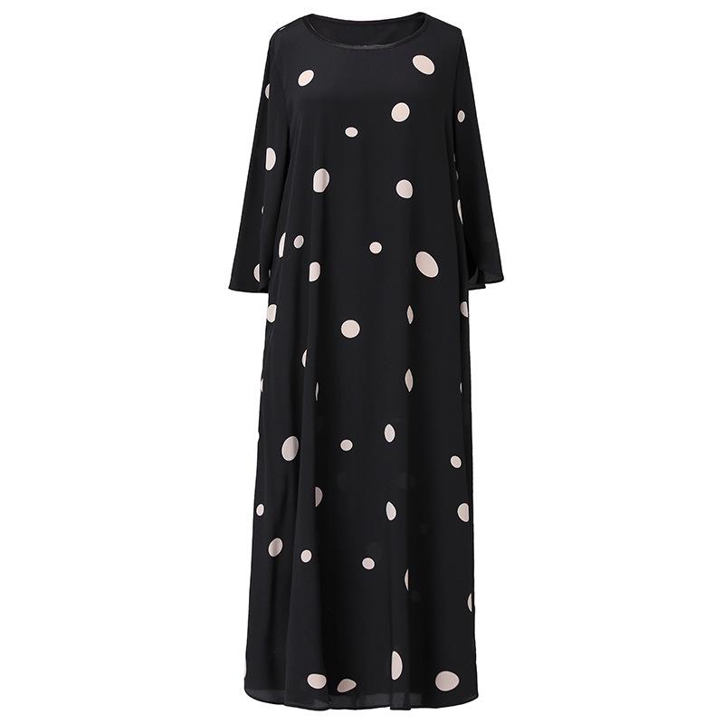 2023 New Women's Plus Size Polka Dot Mulberry Silk Dress - Celebrity Style & Elegant