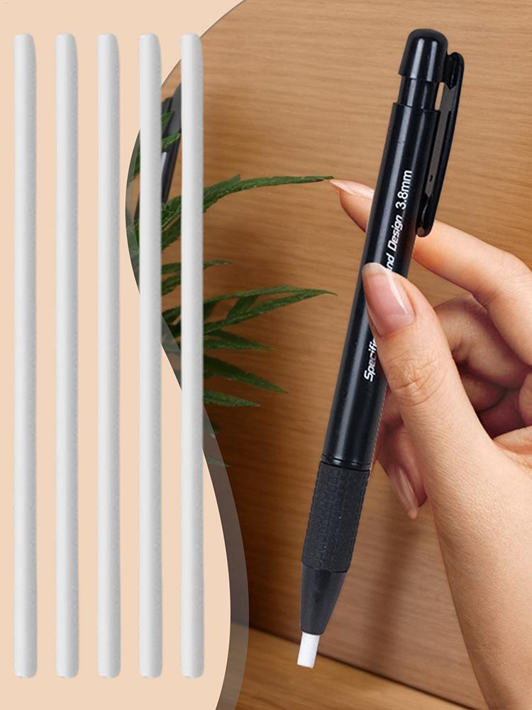 Retractable Eraser Stick Mechanical Erasing Pencil Eraser Pen 3.8mm Thin Tip With 5 Refills For Artists Drafting Drawing Work