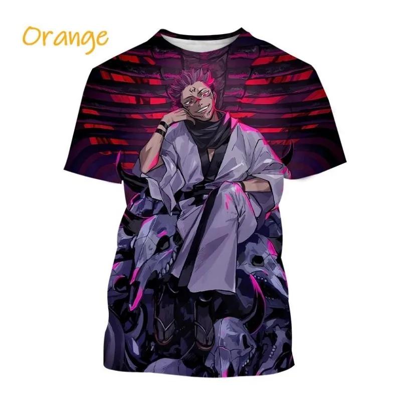 Japonské anime Jujutsu Kaisen 3D potisk tričko Harajuku pánské/dámské ležérní tričko s krátkým rukávem streetové cool
