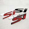 3D Metal Car Styling SI Logo Badge Chrome Sticker Front Grille Emblem For Honda Civic Accord Etc Automobile Accessories