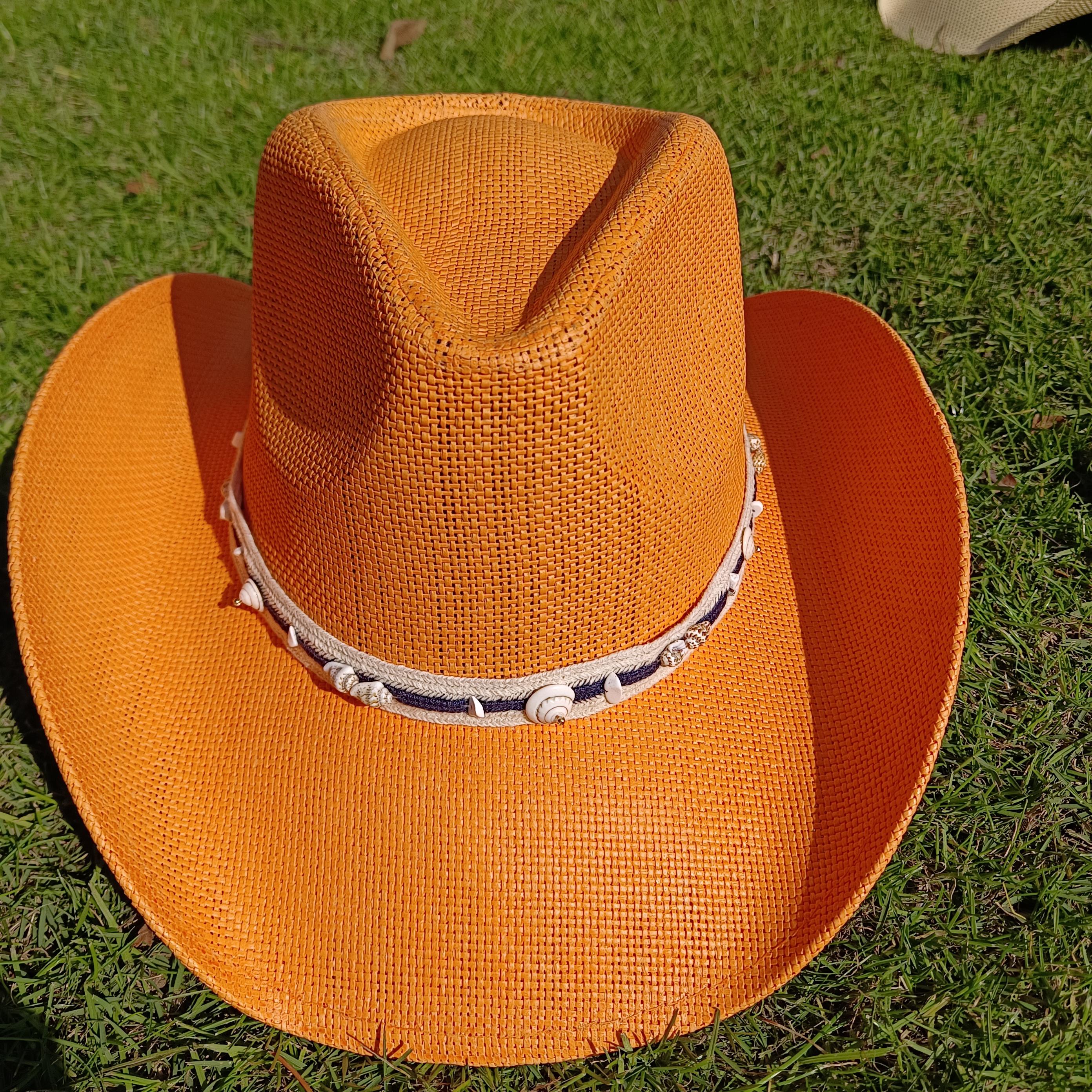 Hats Summer Hat Straw Cowboy Hat Summer Head Wear Camouflage Hat Cowboy Stylish Hat Milando Hat R Western Hat M 56-58CM