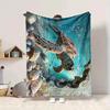 1Pc Ocean Life Adventure Blanket Soft And Comfortable Casual Warm Camping Travel Christmas Halloween Xmas Gift M928612