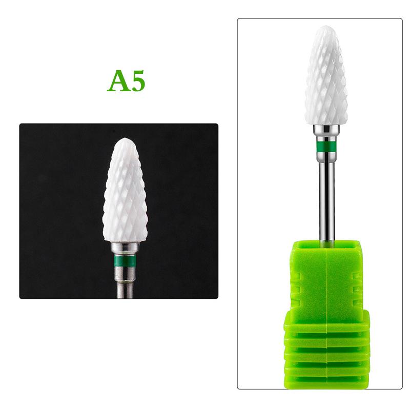 1ks keramických wolframových vrtáků na nehty Pilník pro elektrický stroj na manikúru