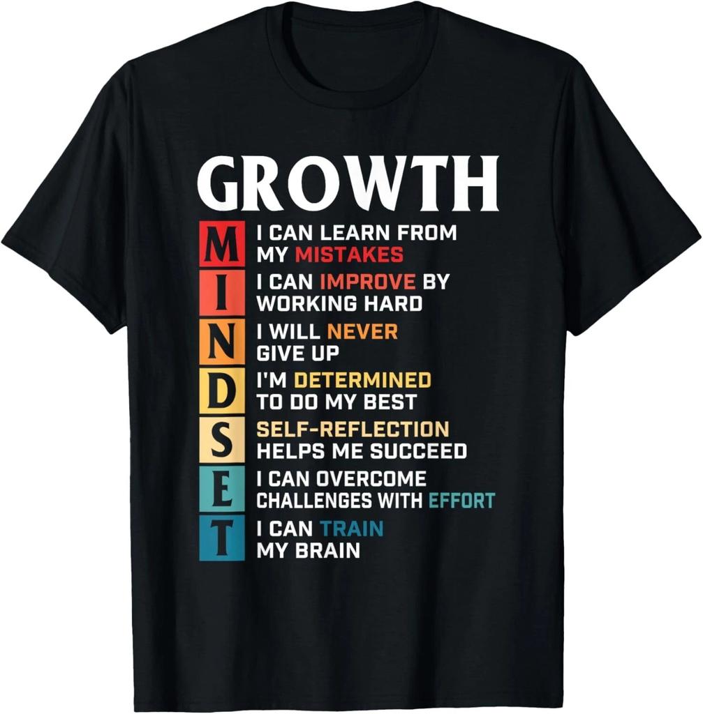 Growth Mindset Definition - Motivational Quote Inspiration T- Shirt