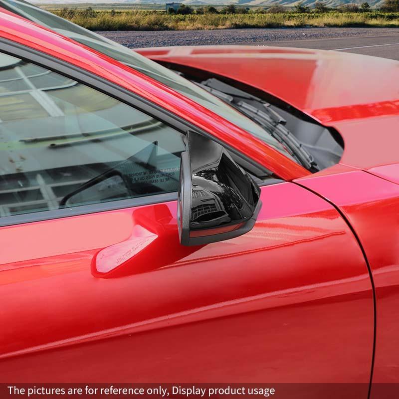 Dekorativ ram för bilens backspegel, skyddskåpa för Ford Mustang 2015 och uppåt med blinkerslampa, biltillbehör för exteriören, ABS-plast