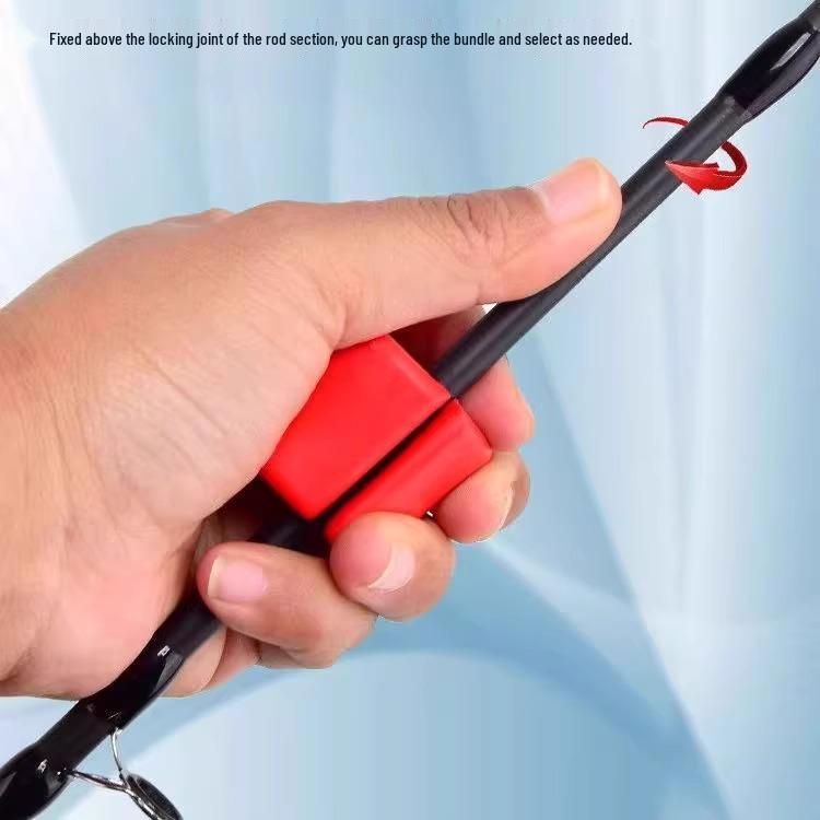 Fishing Rod Tie & Lure with Hook Protector - Silicone Strap & Ball Puller