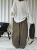 Xu Man Women's Retro Wide-Leg Casual Pants - Solid Color Slimming Style