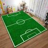 Soccer Field Design Carpet Green Rug for Bedroom or Living Room Decor Suitable for use as an anti-slip for living room bedroom sofas