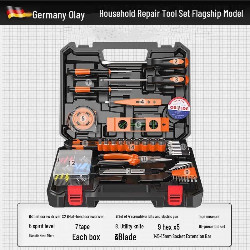 O right Home Repair & Hardware Tool Kit CN plug (adapter included)